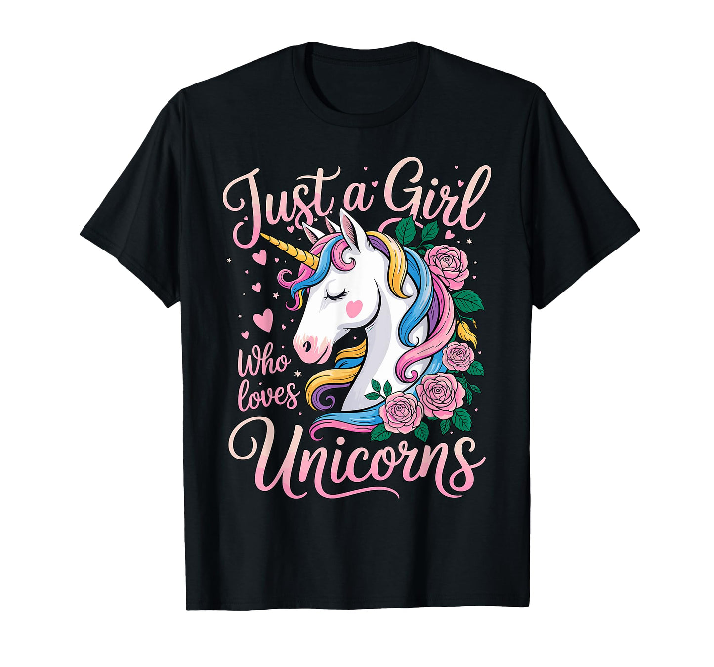 Unicorn Cute Just a Girl Who Loves Unicorns T-Shirt