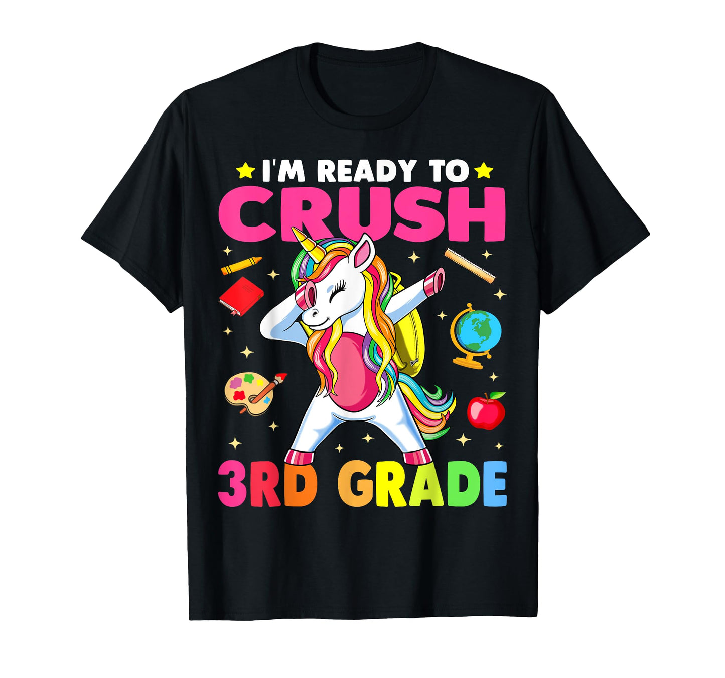 Crush 3rd Grade Dabbing Unicorn Back to School Girls Gift T-Shirt