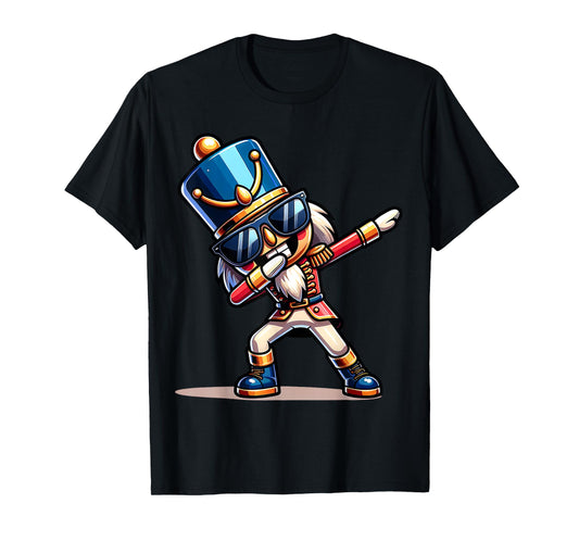 Christmas Nutcracker Dabbing Boys Santa Xmas Funny T-Shirt