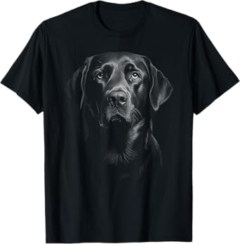 Cute Black Labrador Retriever Puppy Dog Face Lab Men Women Kids T-Shirt