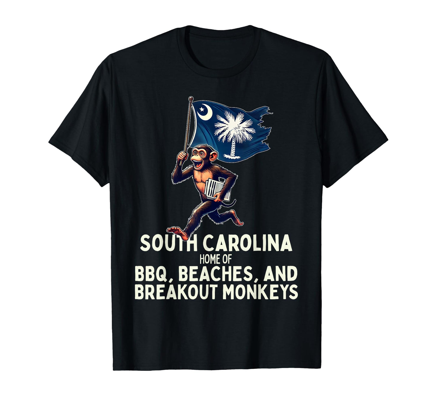 South Carolina Monkey Escape - Funny Runaway Money SC T-Shirt