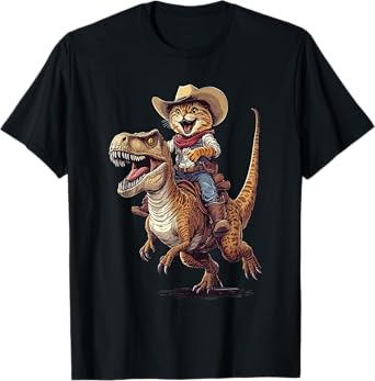 Cat T Rex Cowboy T-Shirt