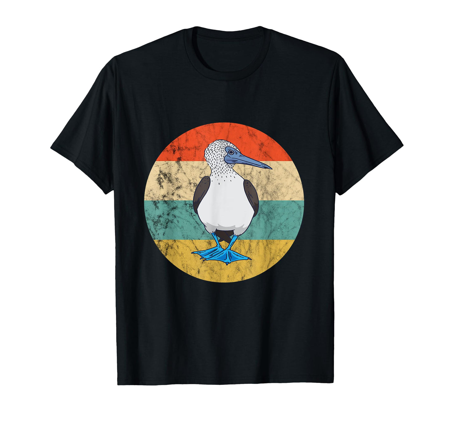 Blue Footed Boobies Retro Vintage Sunset Tropical Sea Bird T-Shirt