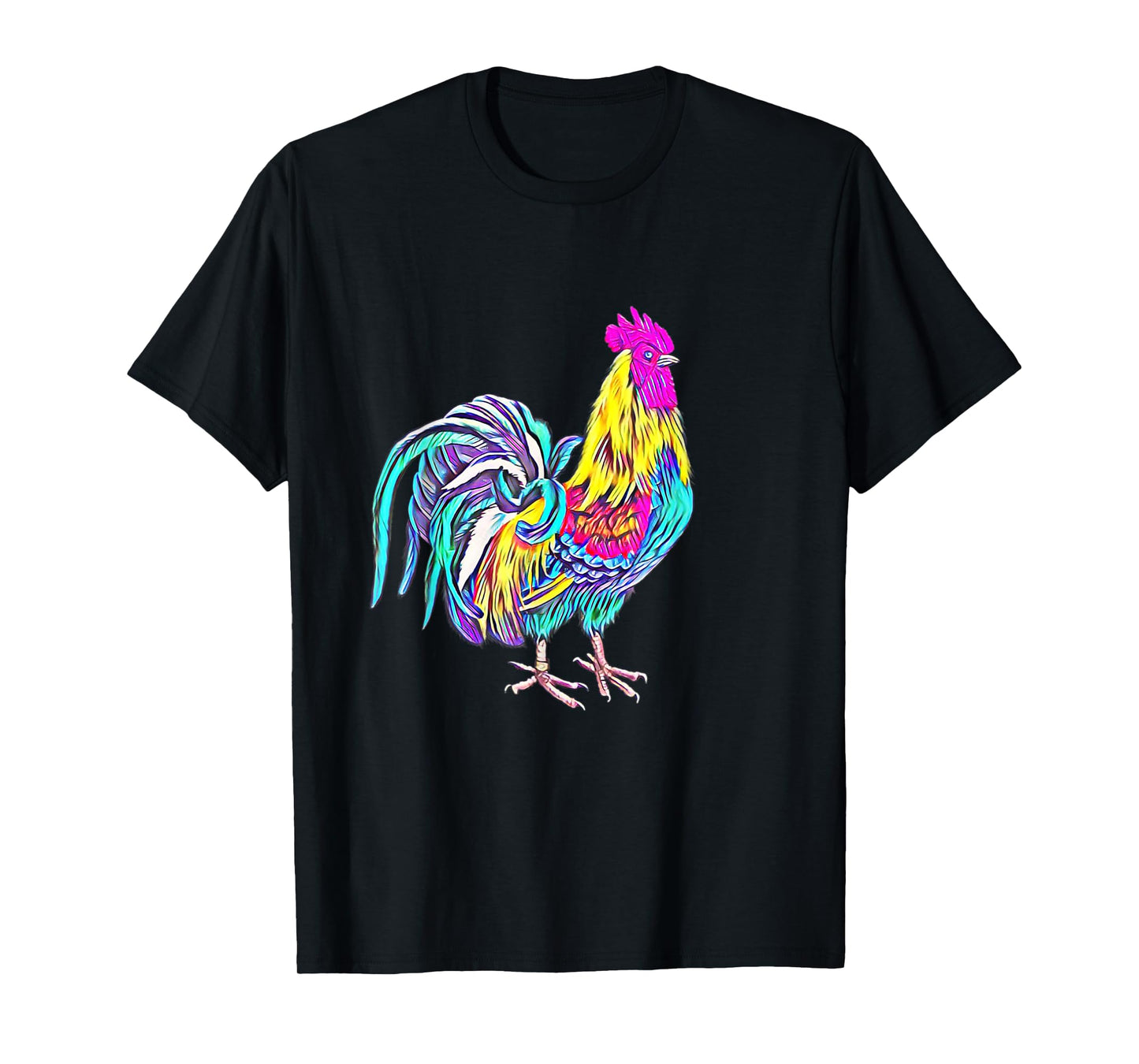 Rooster Chicken Farmer colorful Farm Animals Chickens T-Shirt