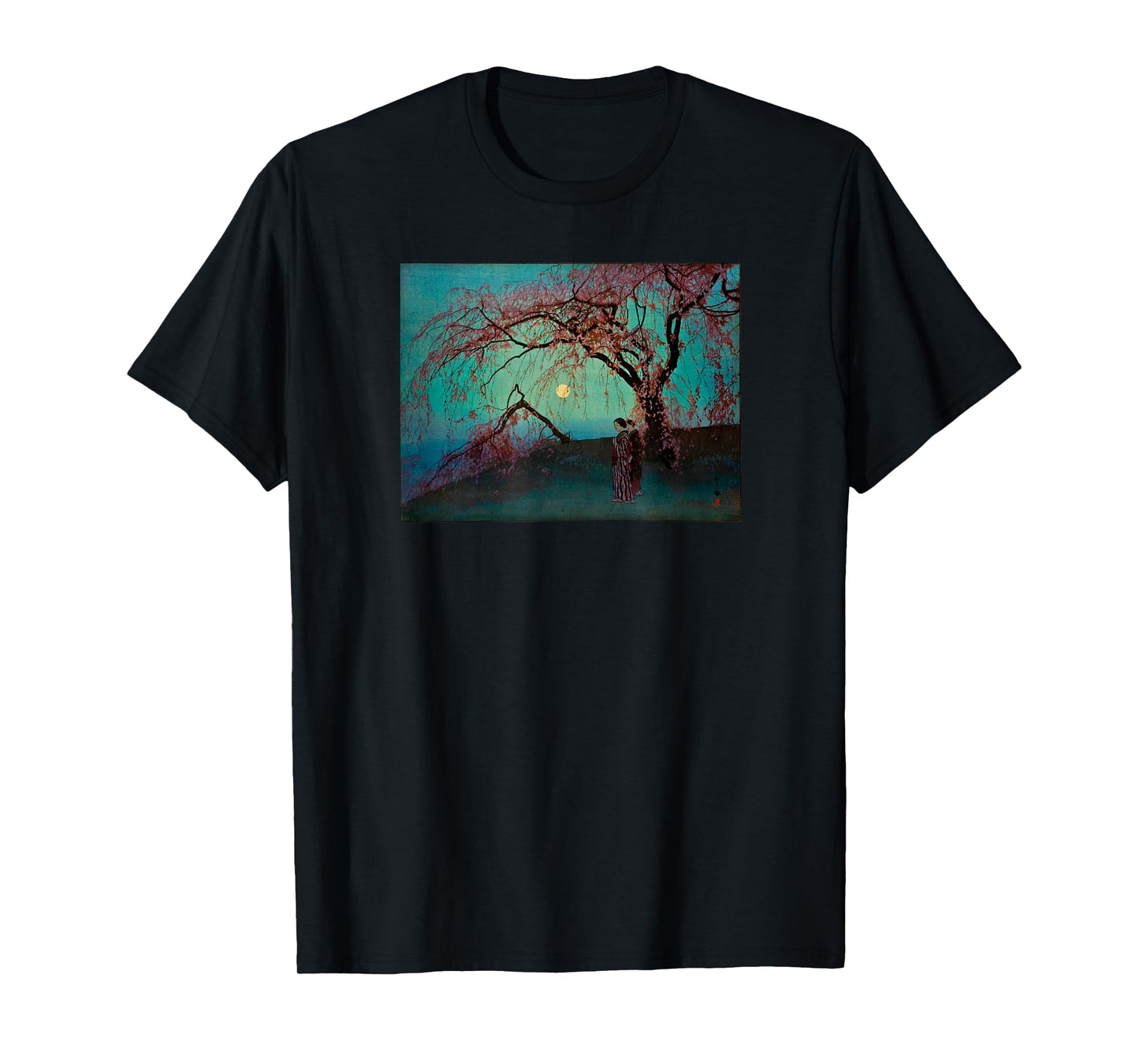 Japanese Art Hiroshige Woodblock Art Classic Print Retro Tee T-Shirt