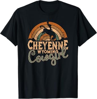Cheyenne Wyoming WY Rodeo Cowgirl T-Shirt