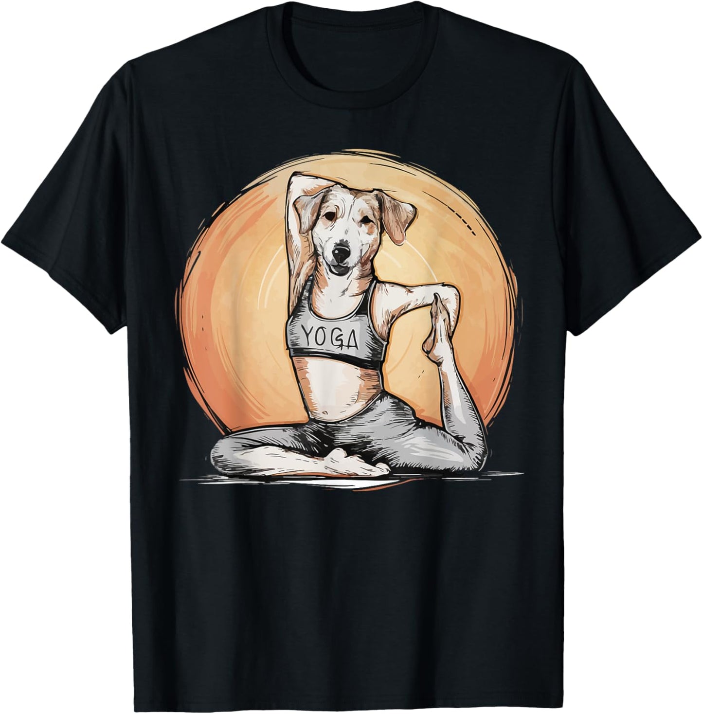 Funny Dog Yoga Meditation cute Dog Yoga Animals Lover T-Shirt