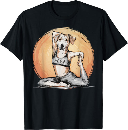 Funny Dog Yoga Meditation cute Dog Yoga Animals Lover T-Shirt