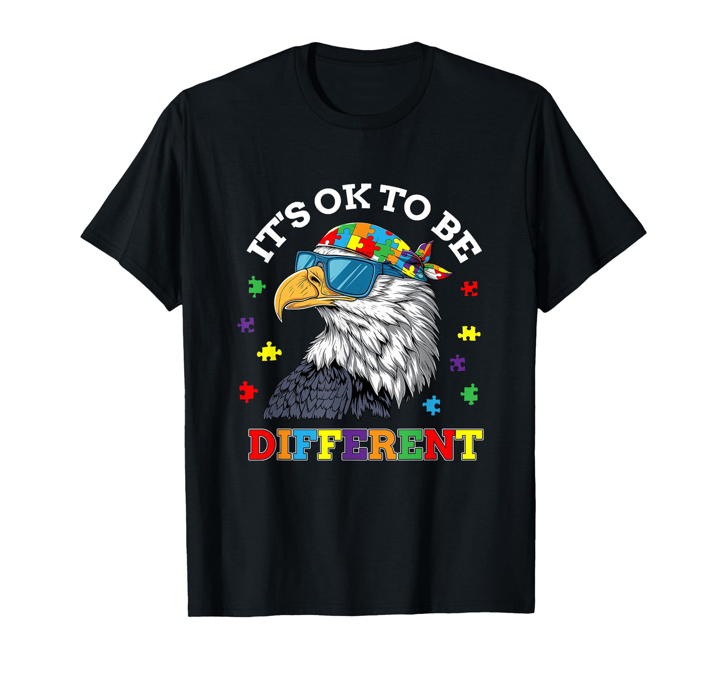 OK to Be Different Autism Awareness Eagle T-Shirt