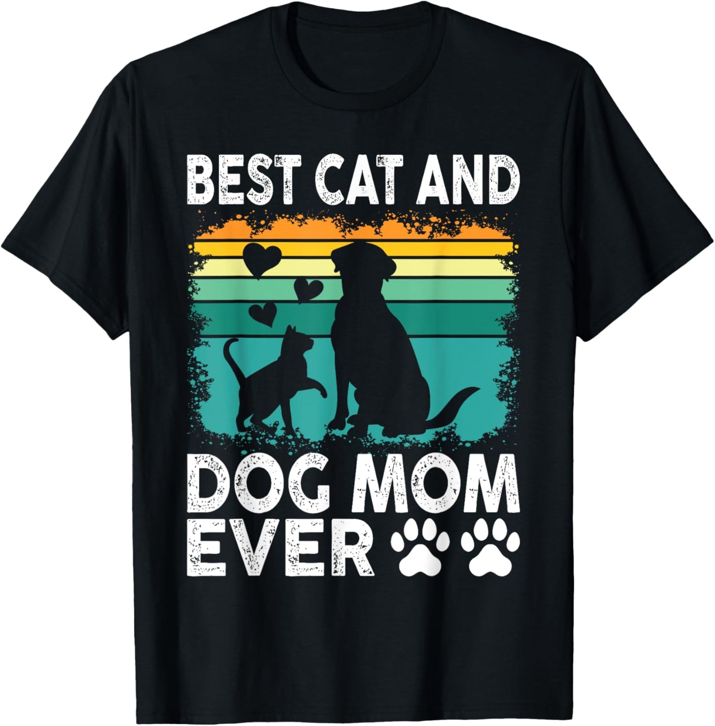 Retro Cat Dog Mom Cat Mama Furmama Puppy Kitty Mother's Day T-Shirt