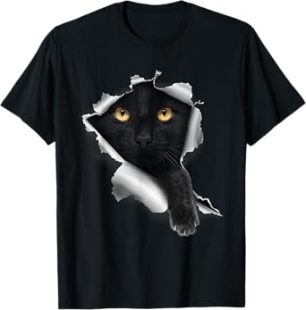 Sneaking Black Cat - Animal Lover Pet Owner Kitten Kitty Men Women Kids T-Shirt