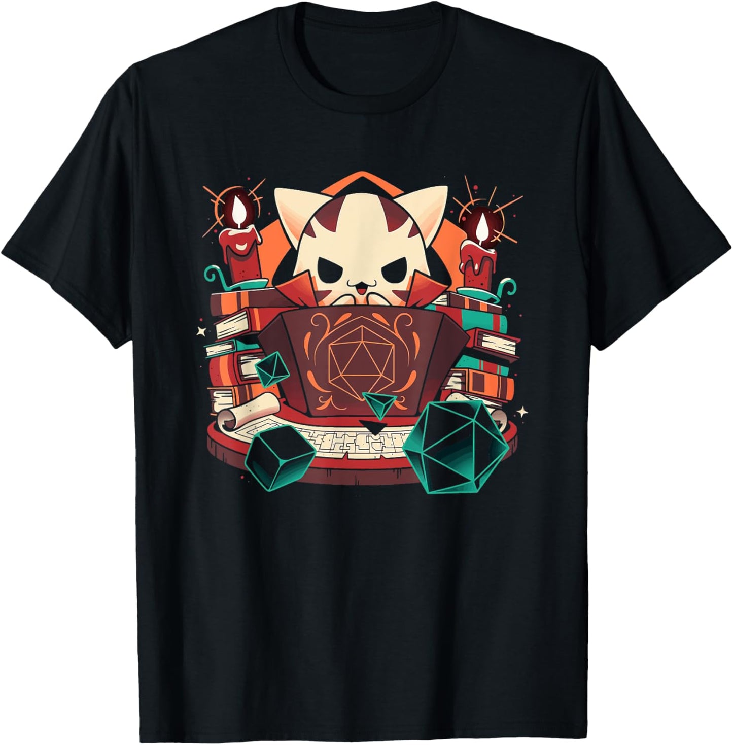 Dungeon and cats Tabletop Gaming Role Player T-Shirt