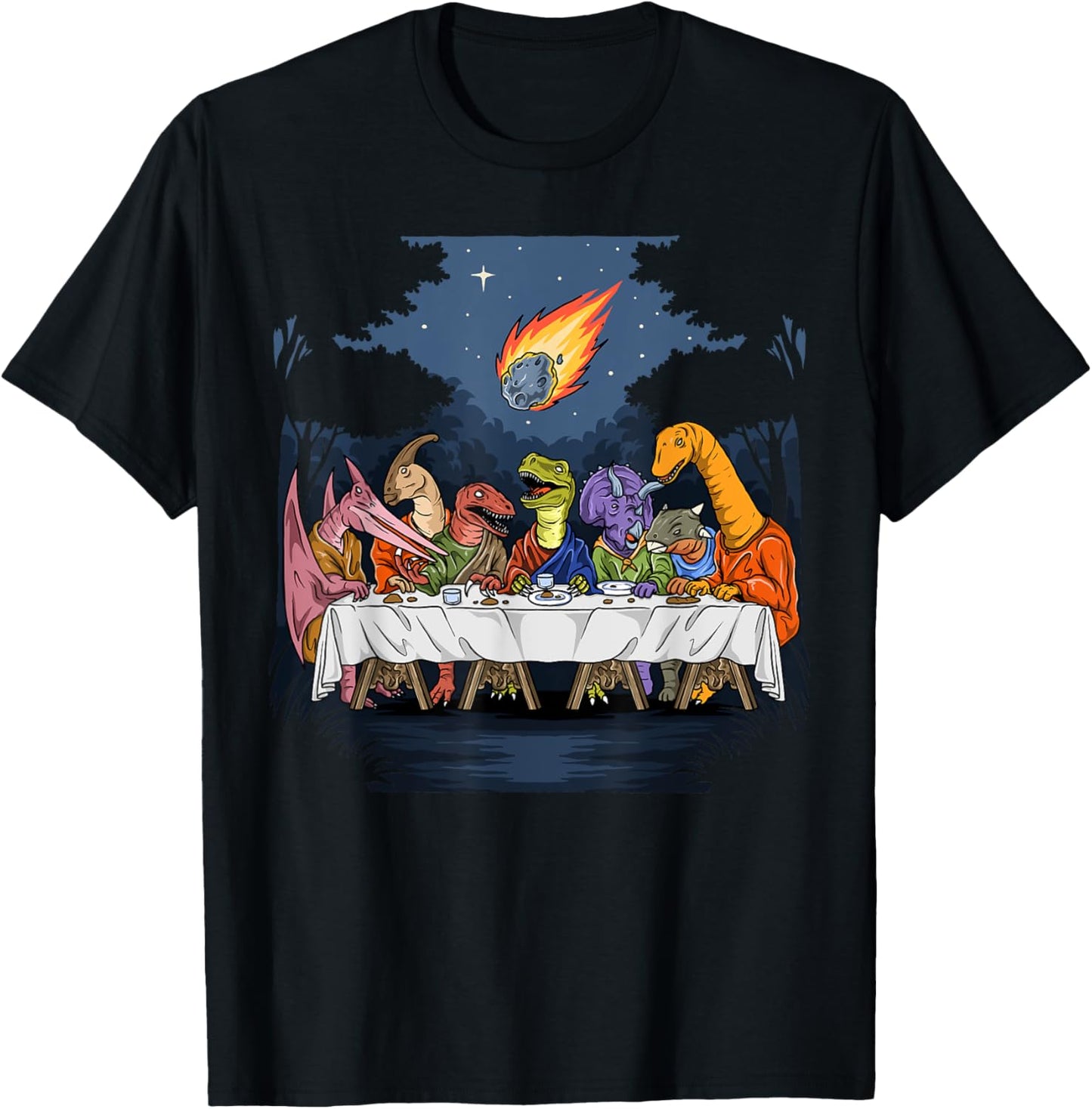 The Last Dinner Prehistoric Funny Dinosaur Extinction T-Shirt