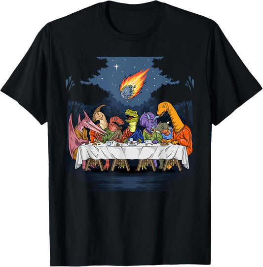 The Last Dinner Prehistoric Funny Dinosaur Extinction T-Shirt