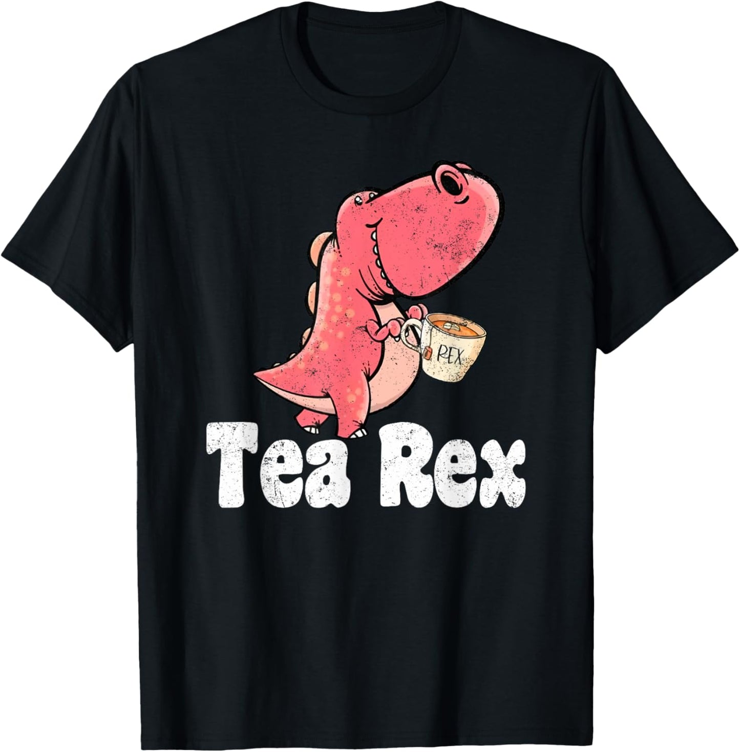 Tea Rex Funny Dinosaur T Rex Tea Drinker Party Kids Girls T-Shirt