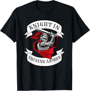 Knight In Shining Armor Templar Knight Sword Tshirt T-Shirt