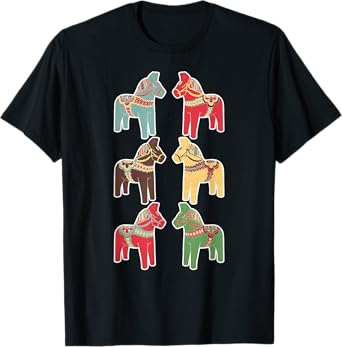 Dala Horses Swedish Vintage T-Shirt
