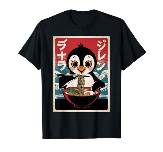 Ramen Japanese Funny Kawaii penguin Graphic Mens Gifts Anime T-Shirt