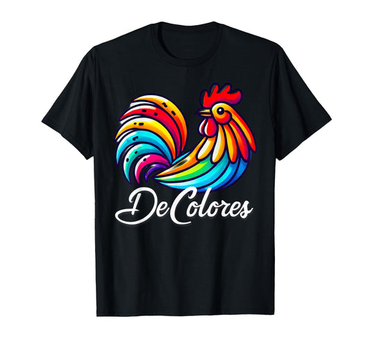 DeColores Cursillo Rainbow Rooster Catholic T-Shirt