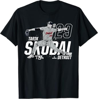 Dynamic Pose Tarik Skubal Detroit Baseball MLBPA T-Shirt