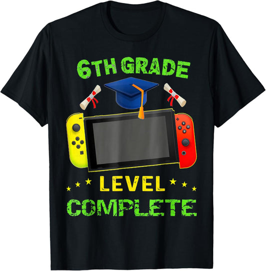 6th grade Level Complete Graduation gaming class 2023 gamer T-Shirt