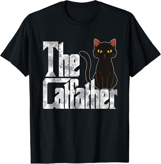The Catfather Cat Father Mafia Whiskers Male Daddy T-Shirt
