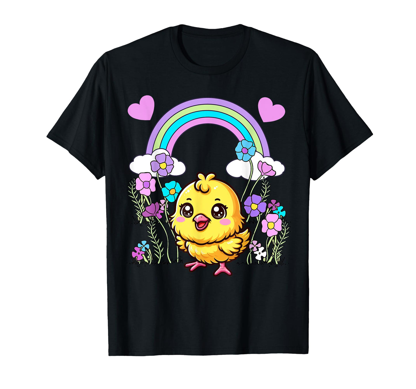 Easter Spring Chick Flowers Children Child Baby Easter Party T-Shirt