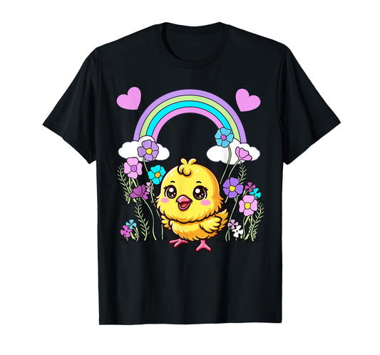 Easter Spring Chick Flowers Children Child Baby Easter Party T-Shirt