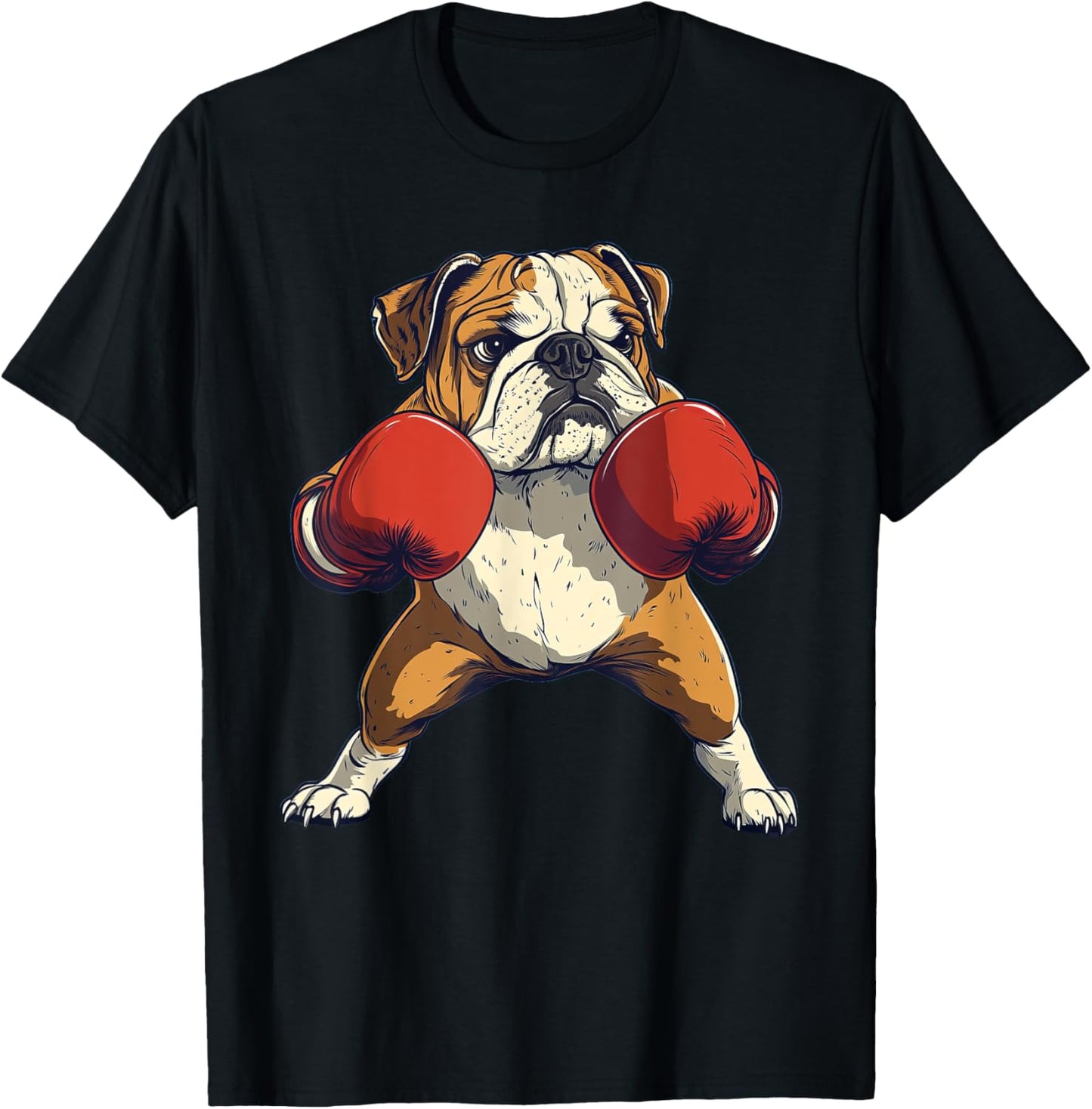 English Bulldog Dog Dressed As A Boxer Funny Boxing T-Shirt