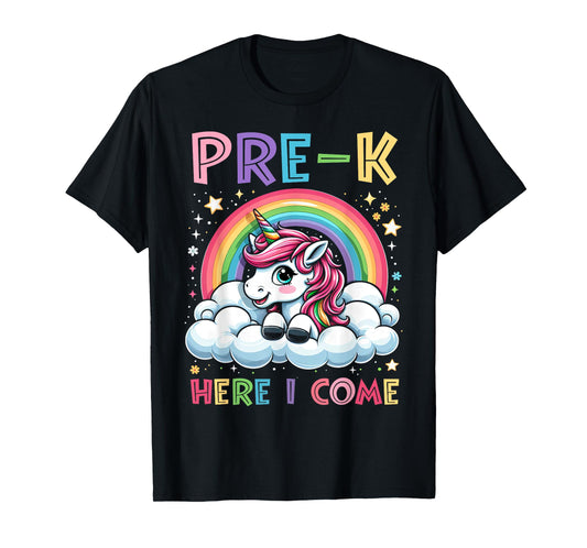 PreK Pre K Shirts For Girls Kids Unicorn Pre-K Here I Come T-Shirt