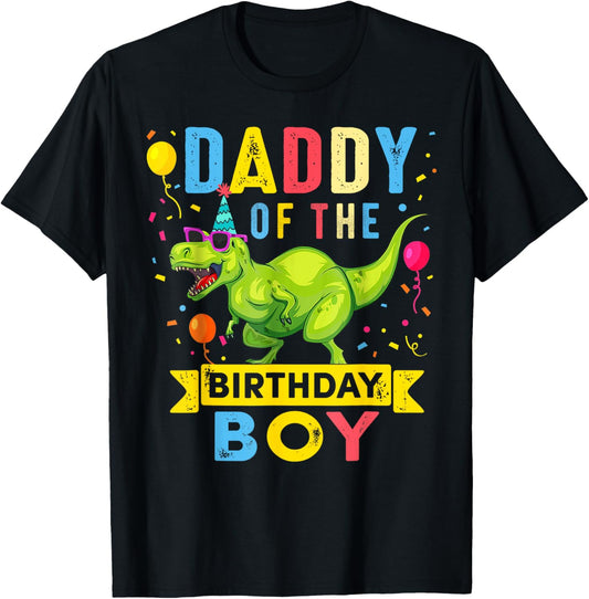 Daddy of the Birthday Boy T-Rex Dinosaur Birthday Party T-Shirt
