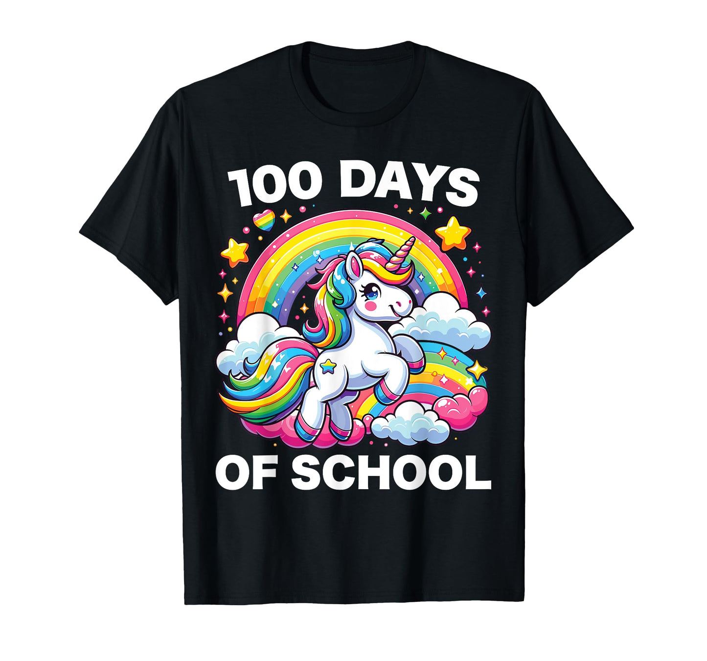 100 Days of School Unicorn Girls Teacher 100th Day of School T-Shirt