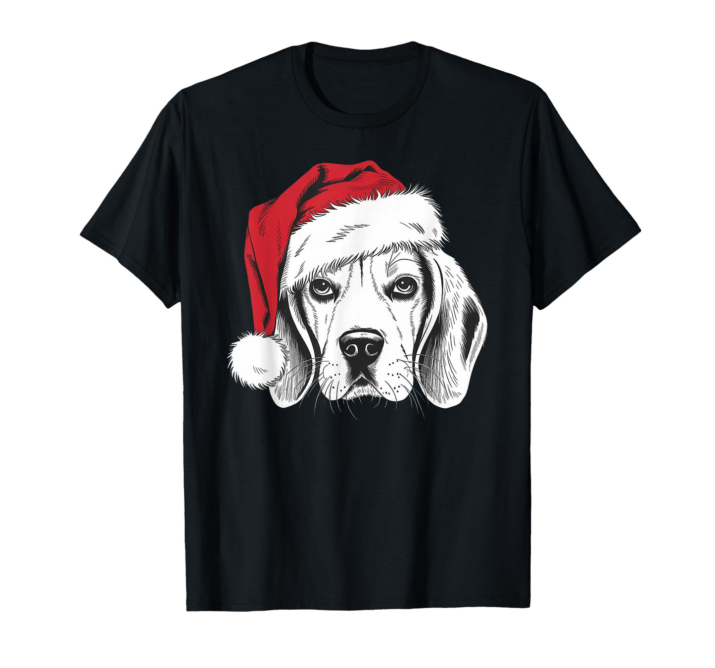 Joyful Beagle Santa Dog on Beagle Christmas Men Women Kids T-Shirt