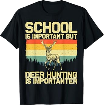 Deer Hunting Art For Kids Boys Wildlife Hunter Deer Hunting T-Shirt
