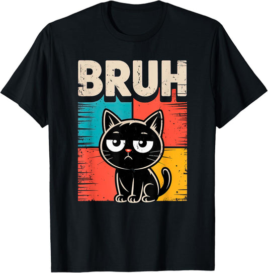 Funny Cat Bruh Meme Graphic Humor T-Shirt
