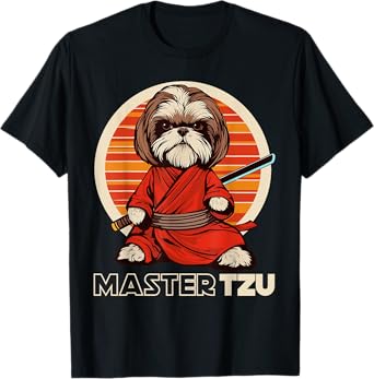 Master Tzu Ninja Shih Tzu Samurai Dog Anime T-Shirt