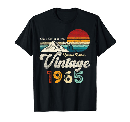 Vintage 1965 Mountains Eagle Retro 60th Birthday T-Shirt