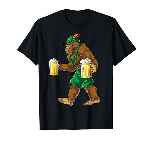 Bigfoot Lederhosen Oktoberfest Men Prost Beer Mug T-Shirt
