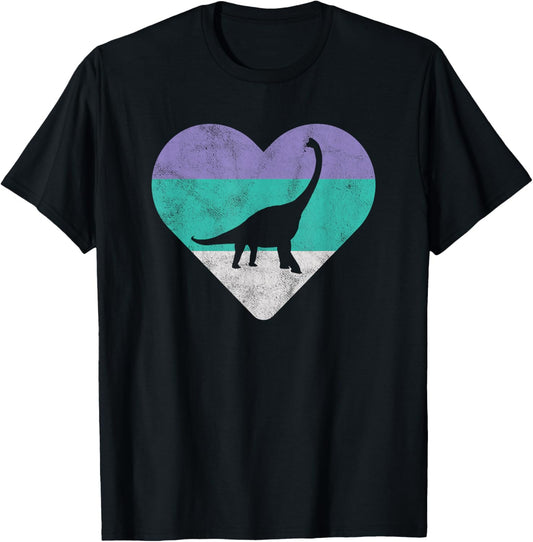 Brachiosaurus Retro Dinosaur Gift For Women or Girls T-Shirt
