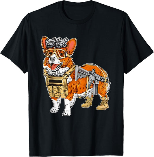 Tactical Corgi Funny For Men Women T-Shirt