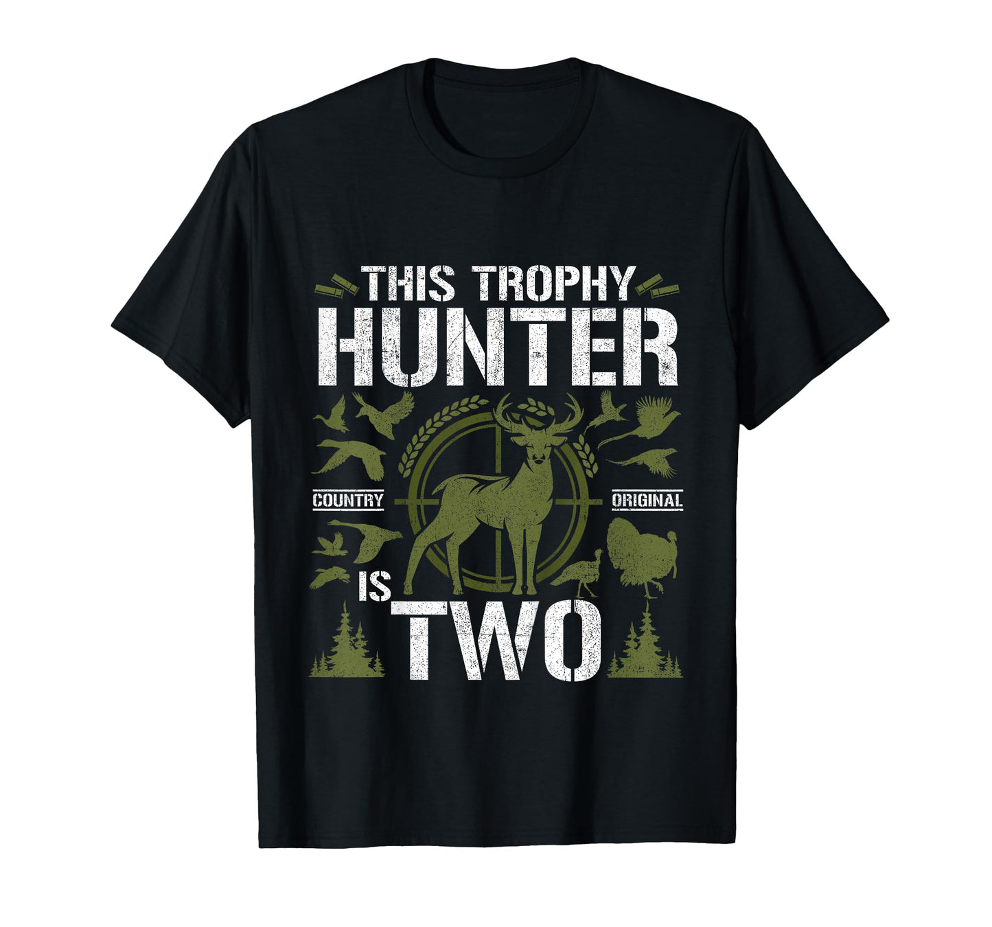 2 Year Old Hunting Birthday Party Duck Deer Hunter 2nd Gift T-Shirt