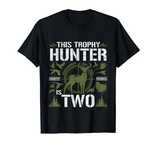 2 Year Old Hunting Birthday Party Duck Deer Hunter 2nd Gift T-Shirt