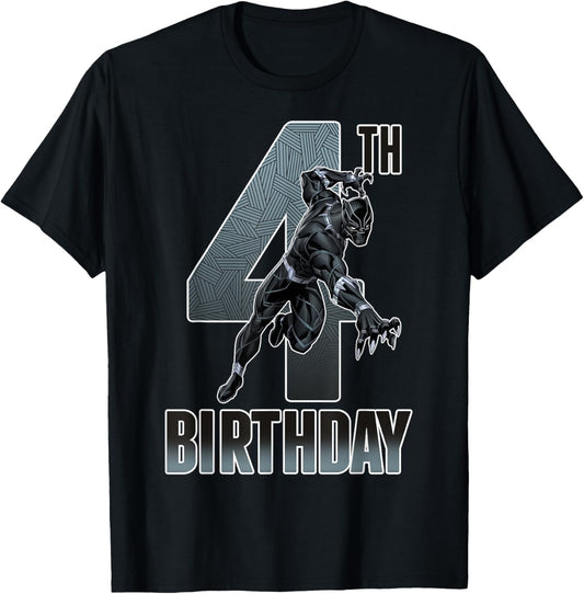 Marvel Comics Classic Avengers Black Panther 4th Birthday T-Shirt