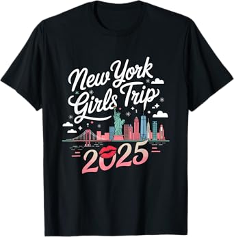 New York Trip For Friends 2025 Matching Holiday T-Shirt