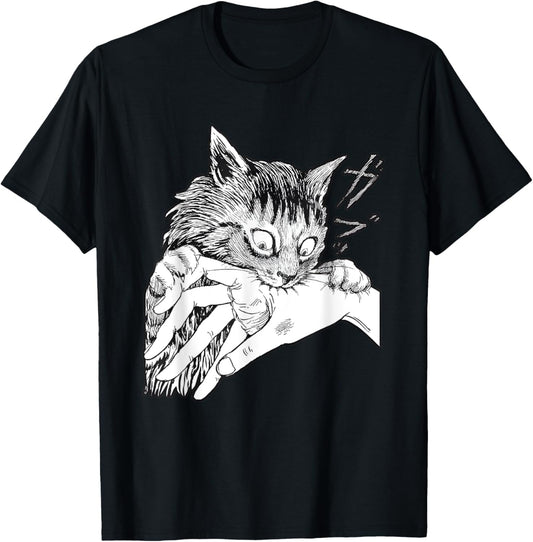 Cat Bite Funny For Men Women T-Shirt