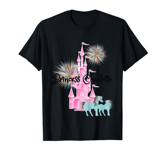 Kids Princess Charlotte Name Girls Personalized Custom T-Shirt