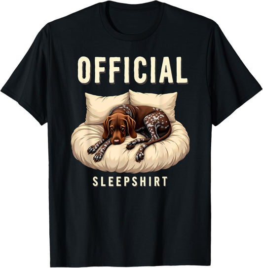 Official Sleepshirt German Shorthaired Pointer Dog Napping T-Shirt