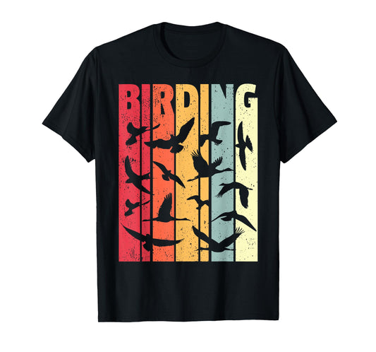 Birding Retro Birdwatcher Birder T-Shirt