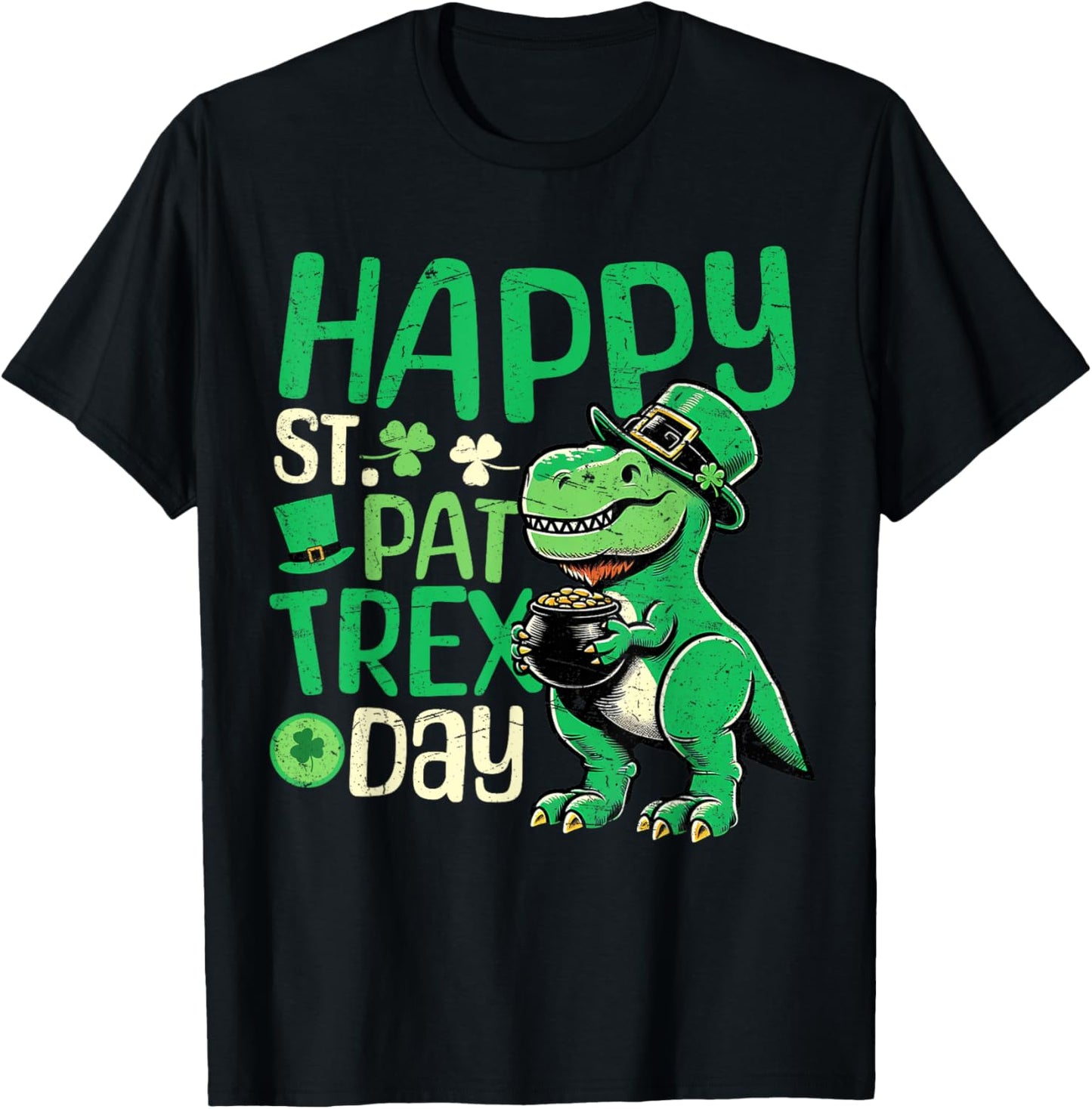 Happy St Pat T-Rex Day Dinosaur St Patricks Day Boys Toddler T-Shirt