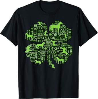 Horse St. Patrick's Day Irish T-Shirt - Clover Tee